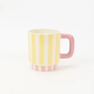 Color-Block Striped Mug-3