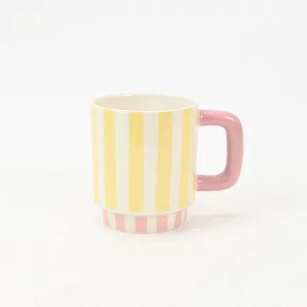 Color-Block Striped Mug-3