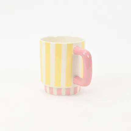 Color-Block Striped Mug-3