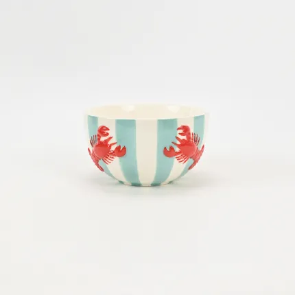 Coastal Striped Lobster Bowl