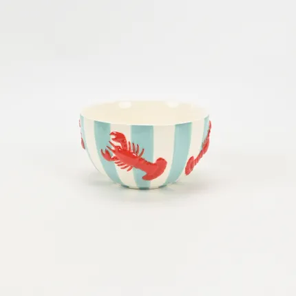Coastal Striped Lobster Bowl