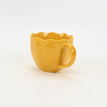 Color petal Mug-Mustard Yellow