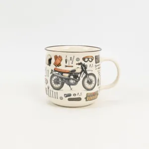 Retro Adventure Mug-Motorcycle