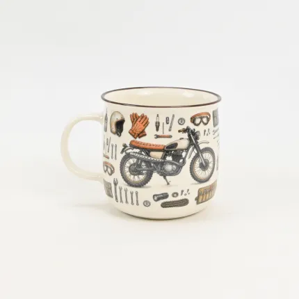 Retro Adventure Mug-Motorcycle