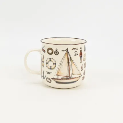 Retro Adventure Mug-Sailboat