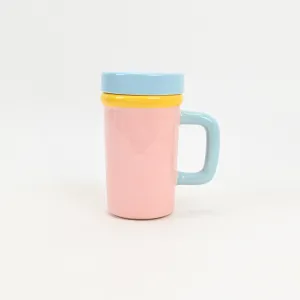 Macaron-style Color-block Mug-1