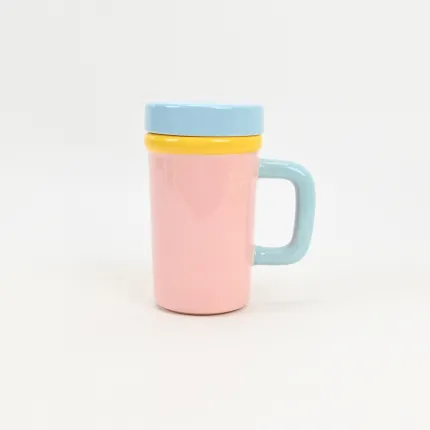 Macaron-style Color-block Mug-1