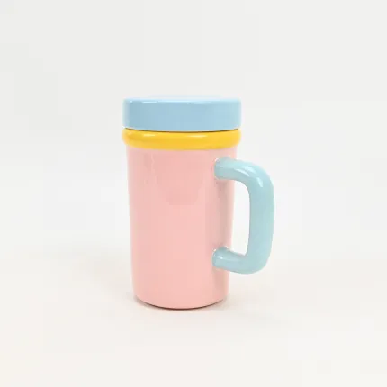 Macaron-style Color-block Mug-1