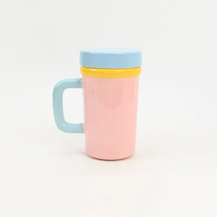 Macaron-style Color-block Mug-1