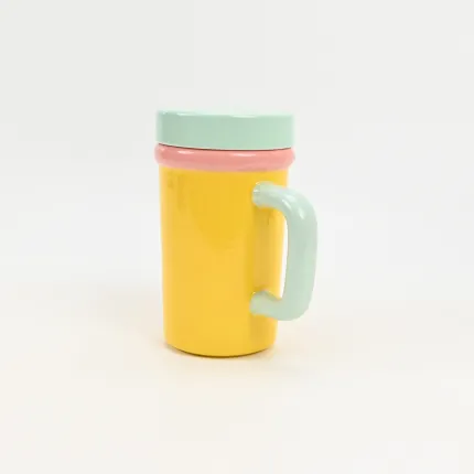 Macaron-style Color-block Mug-2