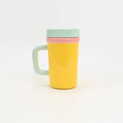 Macaron-style Color-block Mug-2