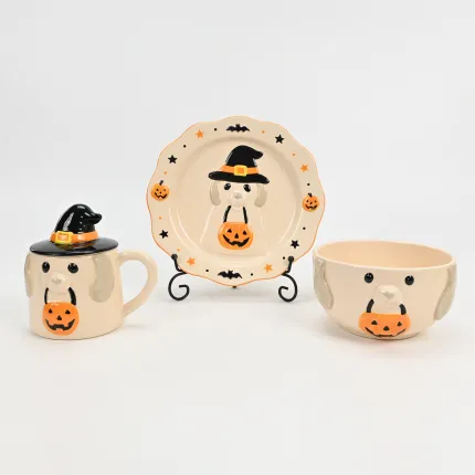 Cute Halloween Dog Bowl