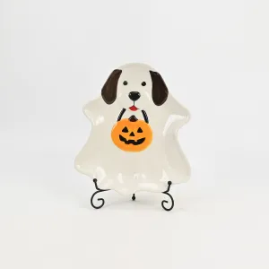 Ghostly Cute Dog Plate