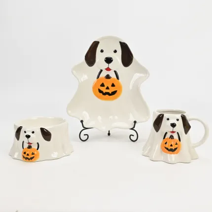 Ghostly Cute Dog Plate