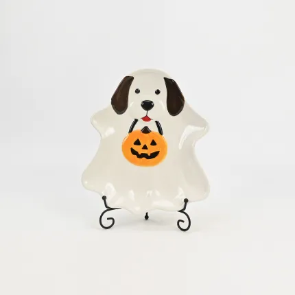 Ghostly Cute Dog Plate