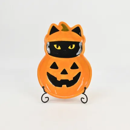 Meow-tastic Halloween Plate
