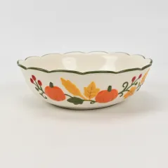 Harvest Pumpkin Bowl-Creamy White