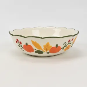 Harvest Pumpkin Bowl-Creamy White