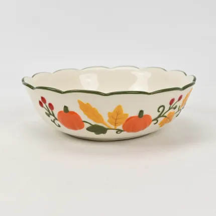 Harvest Pumpkin Bowl-Creamy White