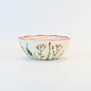 Floral Crackle Glaze Bowl