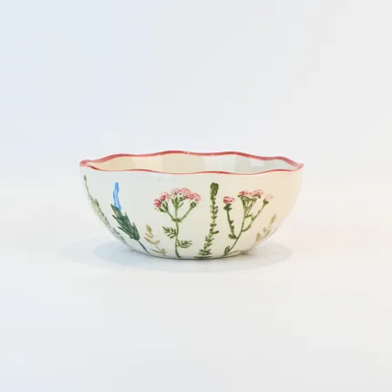 Floral Crackle Glaze Bowl