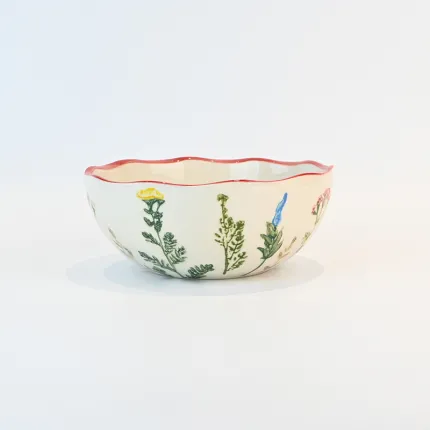 Floral Crackle Glaze Bowl