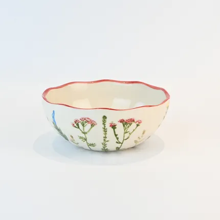 Floral Crackle Glaze Bowl