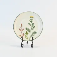 Floral Crackle Glaze Plate