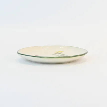 Floral Crackle Glaze Plate