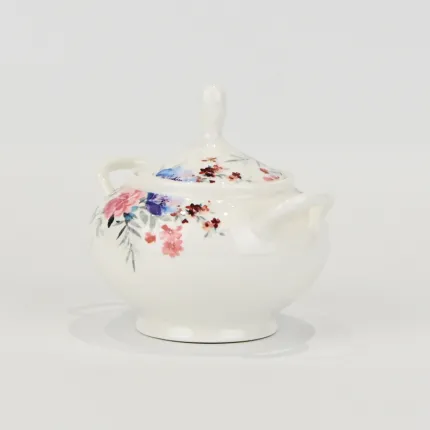 Watercolor Floral Double Ear Sugar Bowl