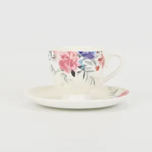 Watercolor Floral Cup&Saucer