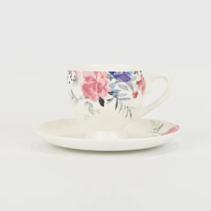 Watercolor Floral Cup&Saucer