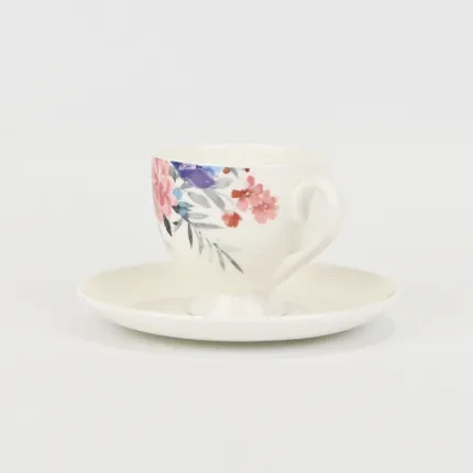 Watercolor Floral Cup&Saucer