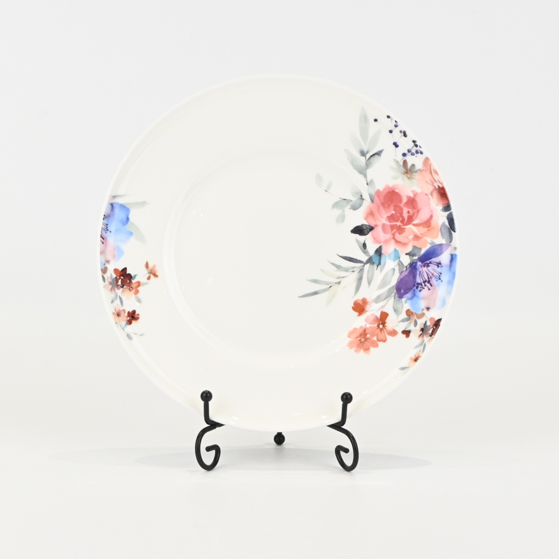 Watercolor Floral Plate