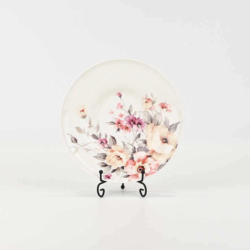 Watercolor Floral Plate