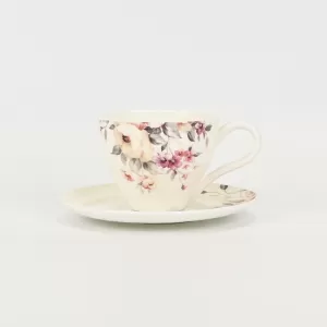 Watercolor Floral Cup&Saucer