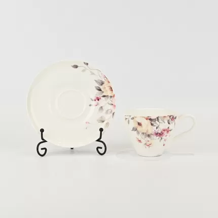 Watercolor Floral Cup&Saucer