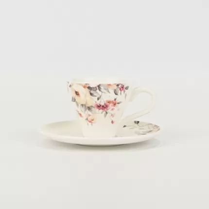 Watercolor Floral Cup&Saucer