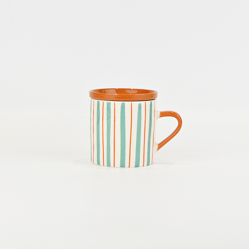 Dopamine Ceramic Cup With Lid
