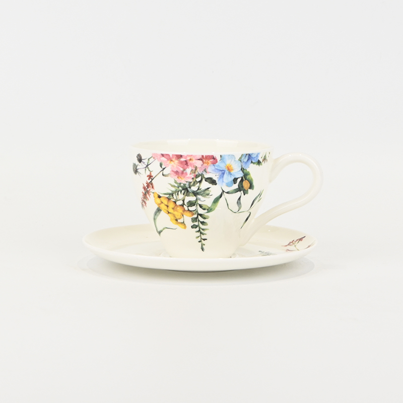 Watercolor Floral Cup&Saucer