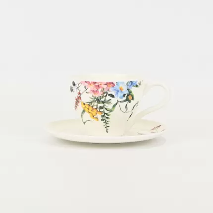 Watercolor Floral Cup&Saucer