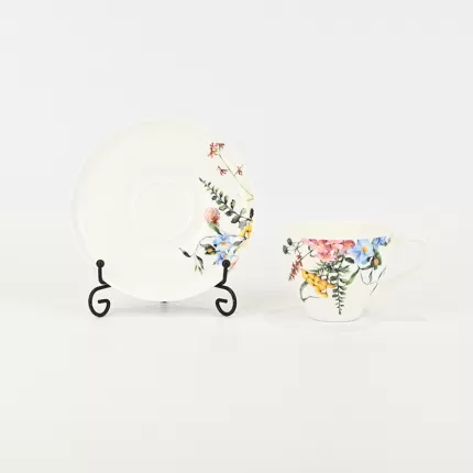 Watercolor Floral Cup&Saucer