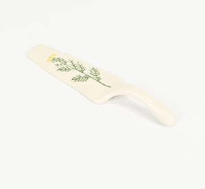 Floral Crackle Glaze Cake Server
