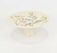 Floral Crackle Glaze Cake Server