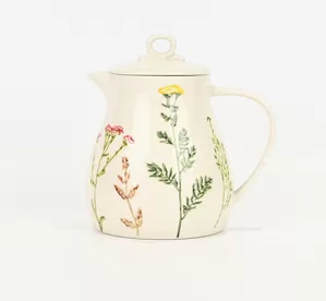 Floral Crackle Glaze Pot