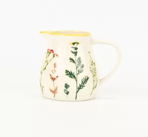 Floral Crackle Glaze Creamer