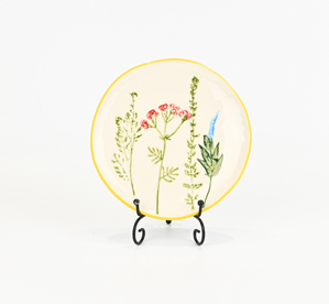 Floral Crackle Glaze Dish