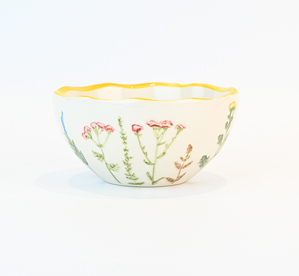 Floral Crackle Glaze Bowl