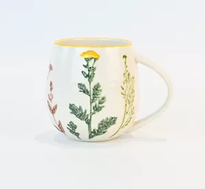 Floral Crackle Glaze Mug
