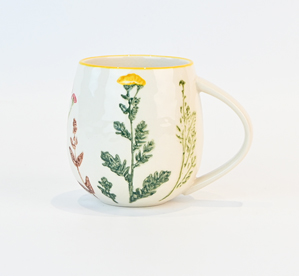 Floral Crackle Glaze Mug